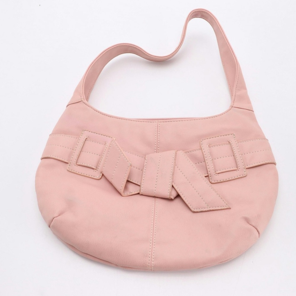 Chic Pink Handbag with Bow Detail
